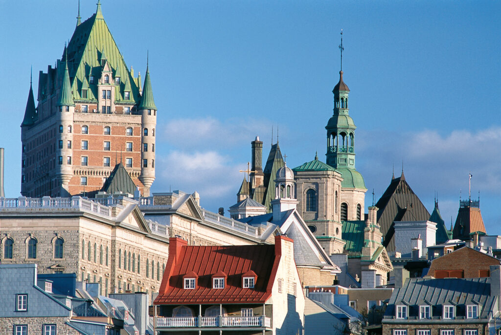 Roofs tops of old quebec city